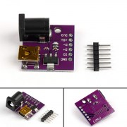 Convertidor DC a DC para 3.3V - 5V con Entrada Mini USB y Plug